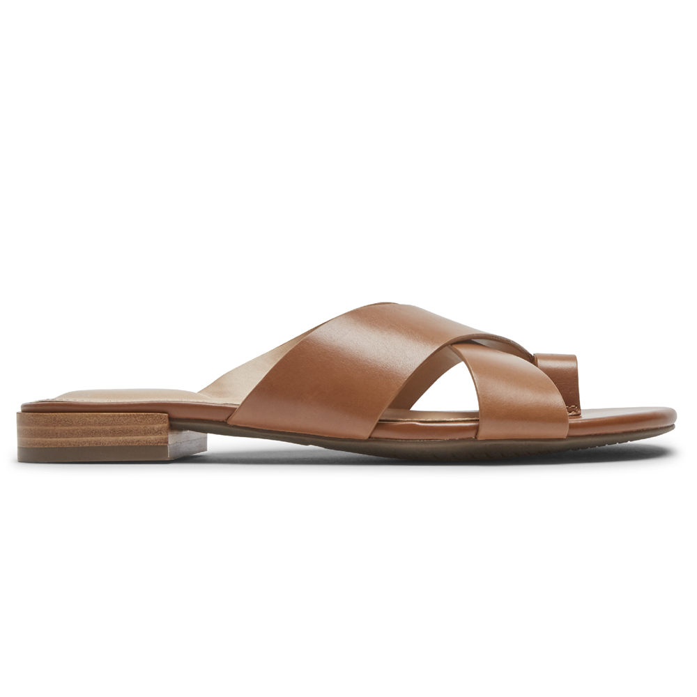 Rockport Thongs For Womens Brown - Total Motion Zosia Toe - QI4302861